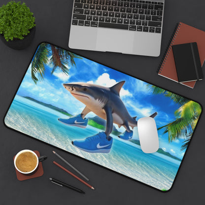 Desk Mat Mousepad of Tralalero Tralala on the Beach